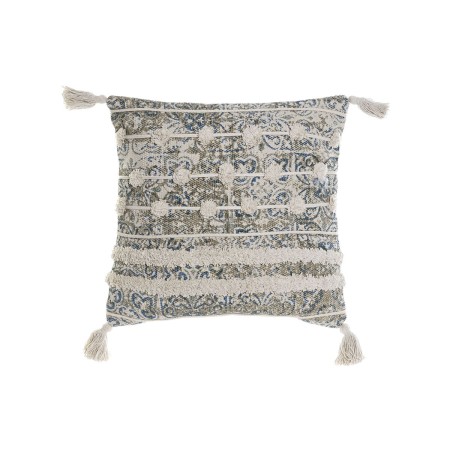 Cuscino DKD Home Decor Beige Azzurro Piastrella 45 x 5 x 45 cm Boho | Tienda24 - Global Online Shop Tienda24.eu