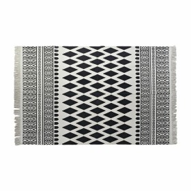 Alfombra DKD Home Decor Negro Blanco (120 x 180 x 0,7 cm) de DKD Home Decor, Alfombras infantiles - Ref: S3038142, Precio: 36...