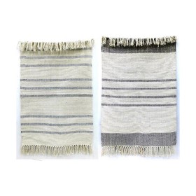 Teppich DKD Home Decor 160 x 230 x 0,75 cm Grau Polyester Weiß Randbereich Boho (2 Stück) von DKD Home Decor, Teppiche - Ref:...