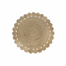 Alfombra DKD Home Decor 200 x 200 x 1 cm Natural Marrón Poliéster Jute de DKD Home Decor, Alfombras infantiles - Ref: S303826...