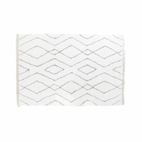 Carpet DKD Home Decor White Grey Rhombus Scandi Ø 9,4 cm 120 x 180 x 3 cm by DKD Home Decor, Rugs - Ref: S3038340, Price: 97,...