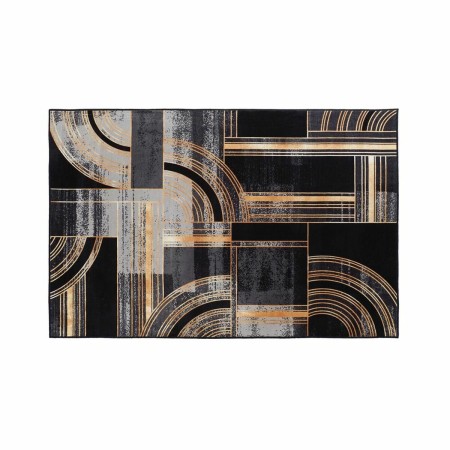 Tappeto DKD Home Decor Nero Dorato Moderno Geometrico (120 x 180 x 0,4 cm) di DKD Home Decor, Tappeti - Rif: S3038359, Prezzo...