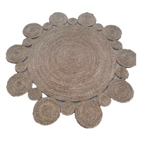 Tappeto DKD Home Decor Naturale Poliestere Juncus (200 x 200 x 1 cm) di DKD Home Decor, Tappeti - Rif: S3038393, Prezzo: 92,3...