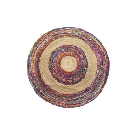 Tapete DKD Home Decor Poliéster Algodão Multicolor Jute (200 x 200 x 0,7 cm) de DKD Home Decor, Tapetes infantis - Ref: S3038...