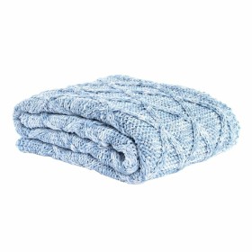 Blanket DKD Home Decor 150 x 125 x 1 cm Blue (2 Units) by DKD Home Decor, Blankets and bedcovers - Ref: S3038496, Price: 59,8...