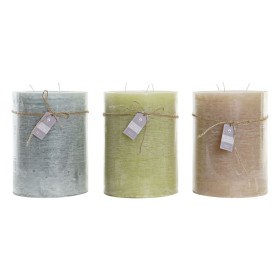 Bougie DKD Home Decor Vanille Cire (3) (3 Pièces) de DKD Home Decor, Voiles libres - Réf : S3038592, Prix : 84,28 €, Remise : %