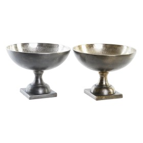 Centre de Table DKD Home Decor 25 x 25 x 19 cm Argenté Doré Moderne (2 Unités) de DKD Home Decor, Objets de décoration - Réf ...