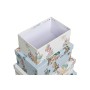 Satz stapelbarer Organizerboxen DKD Home Decor Blau Weiß Blomster Pappe (43,5 x 33,5 x 15,5 cm) von DKD Home Decor, Aufbewahr...