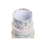 Conjunto de Caixas de Organização Empilháveis DKD Home Decor animais Redondo Bloemen Cartão (37,5 x 37,5 x 18 cm) de DKD Home...