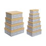 Set de Cajas Organizadoras Apilables DKD Home Decor Animales Azul Cartón (43,5 x 33,5 x 15,5 cm) de DKD Home Decor, Cajas y a...