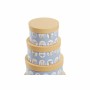 Set di Scatole per Sistemare Impilabili DKD Home Decor animali Rotondo Azzurro Cartone (37,5 x 37,5 x 18 cm) di DKD Home Deco...