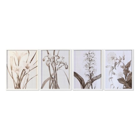 Cadre DKD Home Decor Verre Bouleau 55 x 70 x 2,5 cm 55 x 2,5 x 70 cm Fleurs (4 Pièces) | Tienda24 - Global Online Shop Tienda24.eu