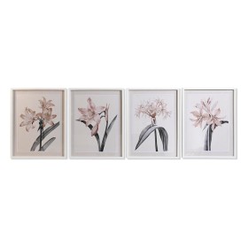 Pintura DKD Home Decor Cristal Bétula 55 x 70 x 2,5 cm 55 x 2,5 x 70 cm Bloemen (4 Peças) de DKD Home Decor, Impressões sobre...