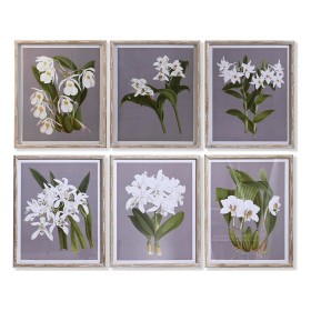 Painting DKD Home Decor Fir Crystal 50 x 60 x 2,8 cm 50 x 2,8 x 60 cm Flowers (6 Pieces) by DKD Home Decor, Prints on Canvas ...