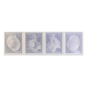 Cadre DKD Home Decor Verre Conque 50 x 2 x 60 cm 50 x 60 x 2,5 cm (4 Pièces) de DKD Home Decor, Impressions sur toile - Réf :...