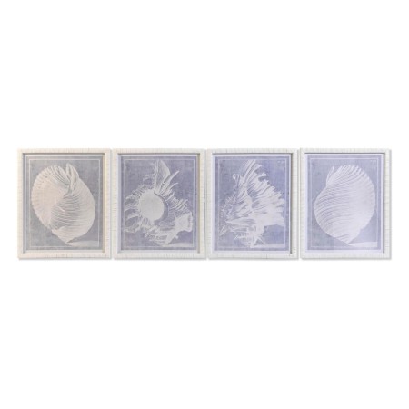 Cadre DKD Home Decor Verre Conque 50 x 2 x 60 cm 50 x 60 x 2,5 cm (4 Pièces) | Tienda24 - Global Online Shop Tienda24.eu