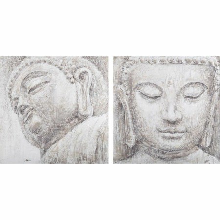 Quadro DKD Home Decor Buddha Orientale 80 x 3,5 x 80 cm (2 Unità) di DKD Home Decor, Stampe e quadri su tela - Rif: S3038937,...