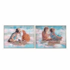 Toile DKD Home Decor 80 x 3,5 x 60 cm Enfants Shabby Chic (2 Unités) de DKD Home Decor, Impressions sur toile - Réf : S303895...