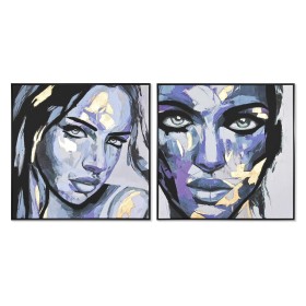 Painting DKD Home Decor 103 x 4,5 x 103 cm Lady Modern (2 Units) by DKD Home Decor, Prints on Canvas - Ref: S3039017, Price: ...