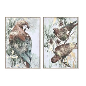 Quadro DKD Home Decor Pappagallo Tropicale 83 x 4,5 x 122,5 cm 83 x 4,5 x 123 cm (2 Unità) di DKD Home Decor, Stampe e quadri...