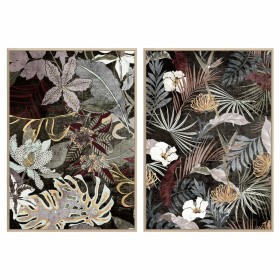 Quadro DKD Home Decor Tropicale Foglia della pianta 83 x 4,5 x 122,5 cm 83 x 4,5 x 123 cm (2 Unità) di DKD Home Decor, Stampe...