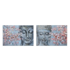 Canvas DKD Home Decor 120 x 2,8 x 80 cm Buddha Oriental (2 Units) by DKD Home Decor, Prints on Canvas - Ref: S3039055, Price:...