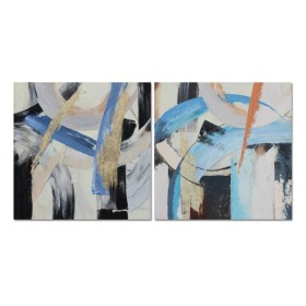 Cuadro DKD Home Decor 100 x 2,5 x 100 cm 100 x 2,8 x 100 cm Abstracto Moderno (2 Unidades) de DKD Home Decor, Impresiones sob...