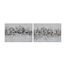 Lienzo Blanco Negro Abstracto 150 x 4 x 60 cm | Tienda24 - Global Online Shop Tienda24.eu