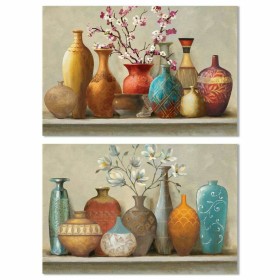 Painting DKD Home Decor Vase Colonial 120 x 3 x 80 cm (2 Units) by DKD Home Decor, Prints on Canvas - Ref: S3039077, Price: 8...