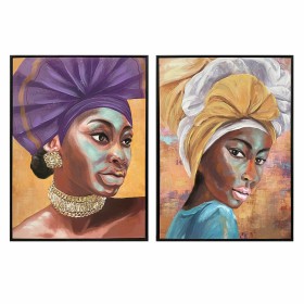 Canvas DKD Home Decor 60 x 3,5 x 80 cm Colonial African Woman (2 Units) by DKD Home Decor, Prints on Canvas - Ref: S3039134, ...