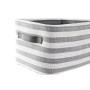 Set de basket DKD Home Decor Gris Rayures Coton (42 x 32 x 25 cm) (3 Pièces) de DKD Home Decor, Boîtes - Réf : S3039172, Prix...