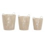 Juego de Cestas DKD Home Decor Beige Metal 42 x 42 x 51 cm 3 Piezas de DKD Home Decor, Cajas y arcones de almacenaje - Ref: S...