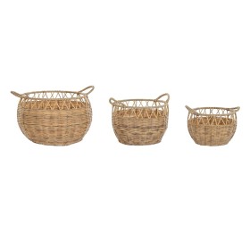 Korb-Set DKD Home Decor natürlich Metall Polyäthylen 38 x 38 x 34 cm 38 x 38 x 27 cm 3 Stücke von DKD Home Decor, Aufbewahrun...