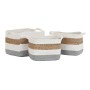 Juego de Cestas DKD Home Decor Blanco Fibra natural 36 x 27 x 27 cm 3 Piezas de DKD Home Decor, Cajas y arcones de almacenaje...