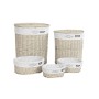 Set of Baskets DKD Home Decor Beige wicker 51 x 37 x 56 cm 52 x 38 x 56 cm (5 Pieces) by DKD Home Decor, Boxes - Ref: S303922...