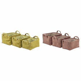 Basket set DKD Home Decor 38 x 29 x 20 cm Polyester (2 Units) by DKD Home Decor, Boxes - Ref: S3039233, Price: 55,66 €, Disco...