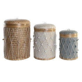 Korb-Set DKD Home Decor Bunt Bambus Boho 46 x 46 x 58 cm von DKD Home Decor, Boxen & Kästen - Ref: S3039252, Preis: 133,73 €,...