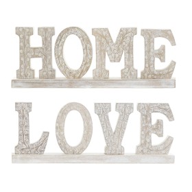 Figurine Décorative DKD Home Decor Blanc Décapé 40,5 x 5 x 15 cm (2 Unités) de DKD Home Decor, Objets de décoration - Réf : S...