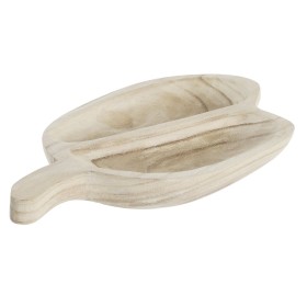 Bandeja de Aperitivos DKD Home Decor Marrón claro Natural Tropical 38 x 21 x 5 cm 30 x 21 x 5 cm de DKD Home Decor, Platos y ...