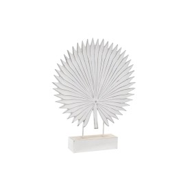 Figura Decorativa DKD Home Decor 36 x 7 x 46 cm Blanco Tropical Hoja de planta de DKD Home Decor, Adornos - Ref: S3039312, Pr...