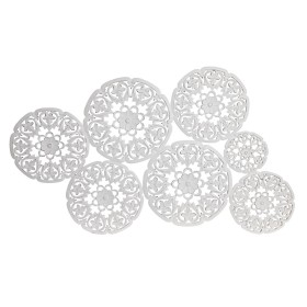 Décoration murale DKD Home Decor Blanc Bois MDF (120 x 1,5 x 70 cm) de DKD Home Decor, Objets de décoration - Réf : S3039346,...