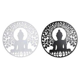 Wanddekoration DKD Home Decor 98 x 1 x 98 cm 100 x 1 x 100 cm Schwarz Buddha Weiß Orientalisch (2 Stück) von DKD Home Decor, ...