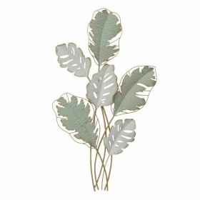 Decorazione da Parete DKD Home Decor Metallo Bianco Verde Moderno Foglia della pianta (57 x 5,7 x 103 cm) di DKD Home Decor, ...