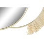 Miroir mural DKD Home Decor Naturel Doré Métal Fibre Frange (89 x 2 x 40 cm) de DKD Home Decor, Miroirs muraux - Réf : S30394...