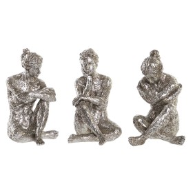 Figurine Décorative DKD Home Decor 17 x 15 x 26 cm Femme Argenté (3 Unités) de DKD Home Decor, Objets de décoration - Réf : S...