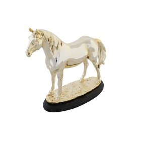 Deko-Figur DKD Home Decor Pferd Schwarz Gold Harz Metallic (30 x 11,5 x 26 cm) von DKD Home Decor, Ornamente - Ref: S3039528,...