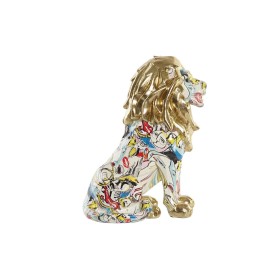 Deko-Figur DKD Home Decor Gold Löwe Harz Bunt Moderne (21 x 14,5 x 27 cm) (15 x 21 x 27 cm) von DKD Home Decor, Ornamente - R...