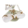 Figura Decorativa DKD Home Decor 20,5 x 10,5 x 28,5 cm Castanho Buda Branco Oriental (4 Peças) de DKD Home Decor, Adornos - R...