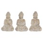 Figura Decorativa DKD Home Decor 30,5 x 24 x 45 cm Dourado Castanho Buda Oriental (3 Peças) de DKD Home Decor, Adornos - Ref:...