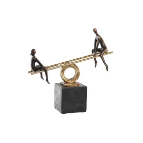 Deko-Figur DKD Home Decor Schwarz Gold Metall Harz Menschen Moderne (27 x 9 x 27,5 cm) von DKD Home Decor, Ornamente - Ref: S...